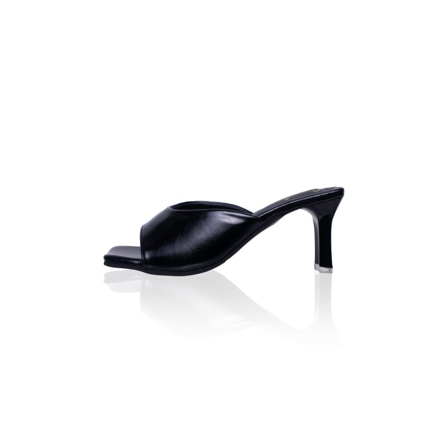 Square-Toe Heeled Mules