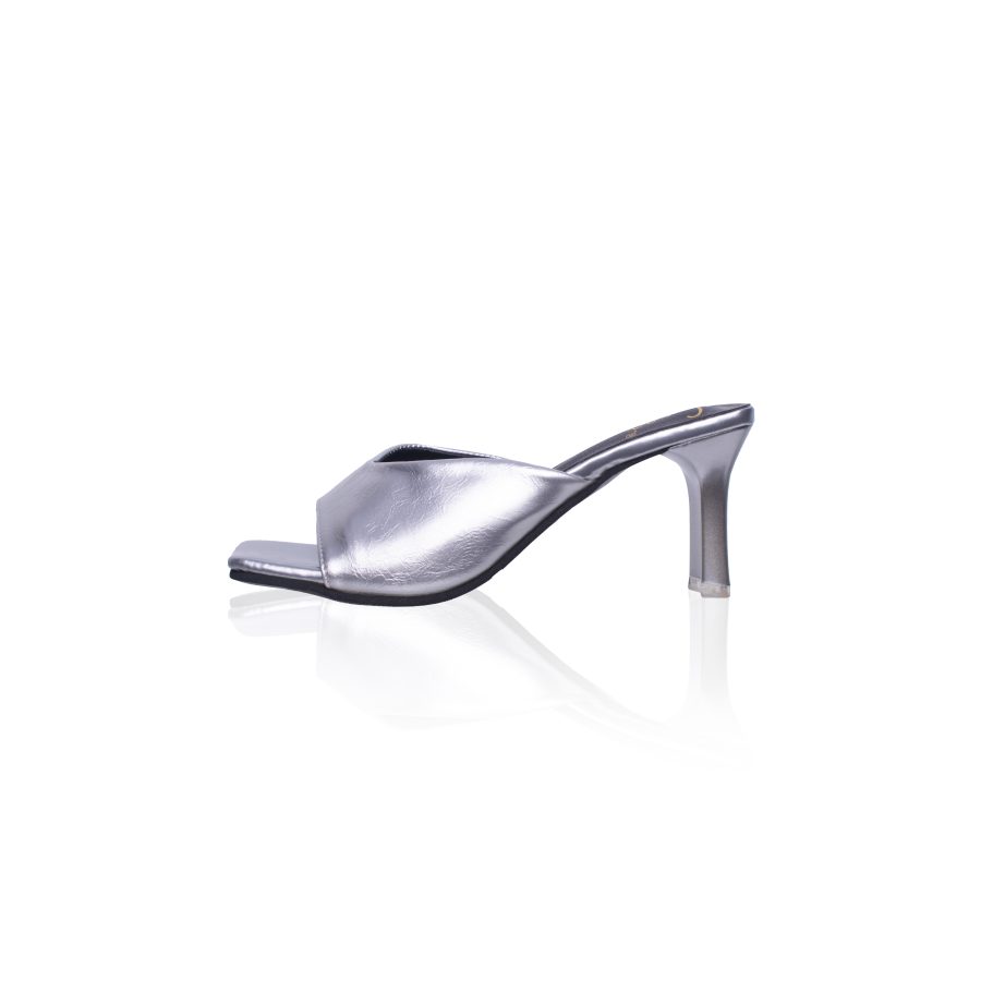 Square-Toe Heeled Mules
