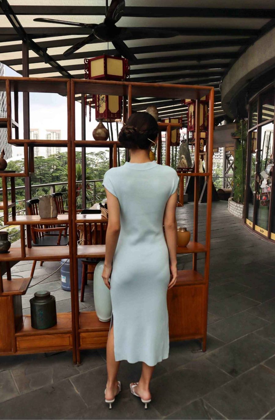 Knit Bodycon Cheongsam - Image 3