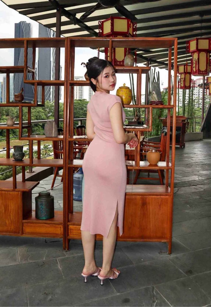 Knit Bodycon Cheongsam - Image 3