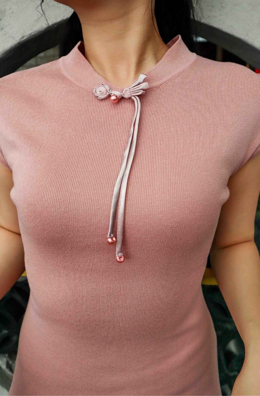 Knit Bodycon Cheongsam - Image 4