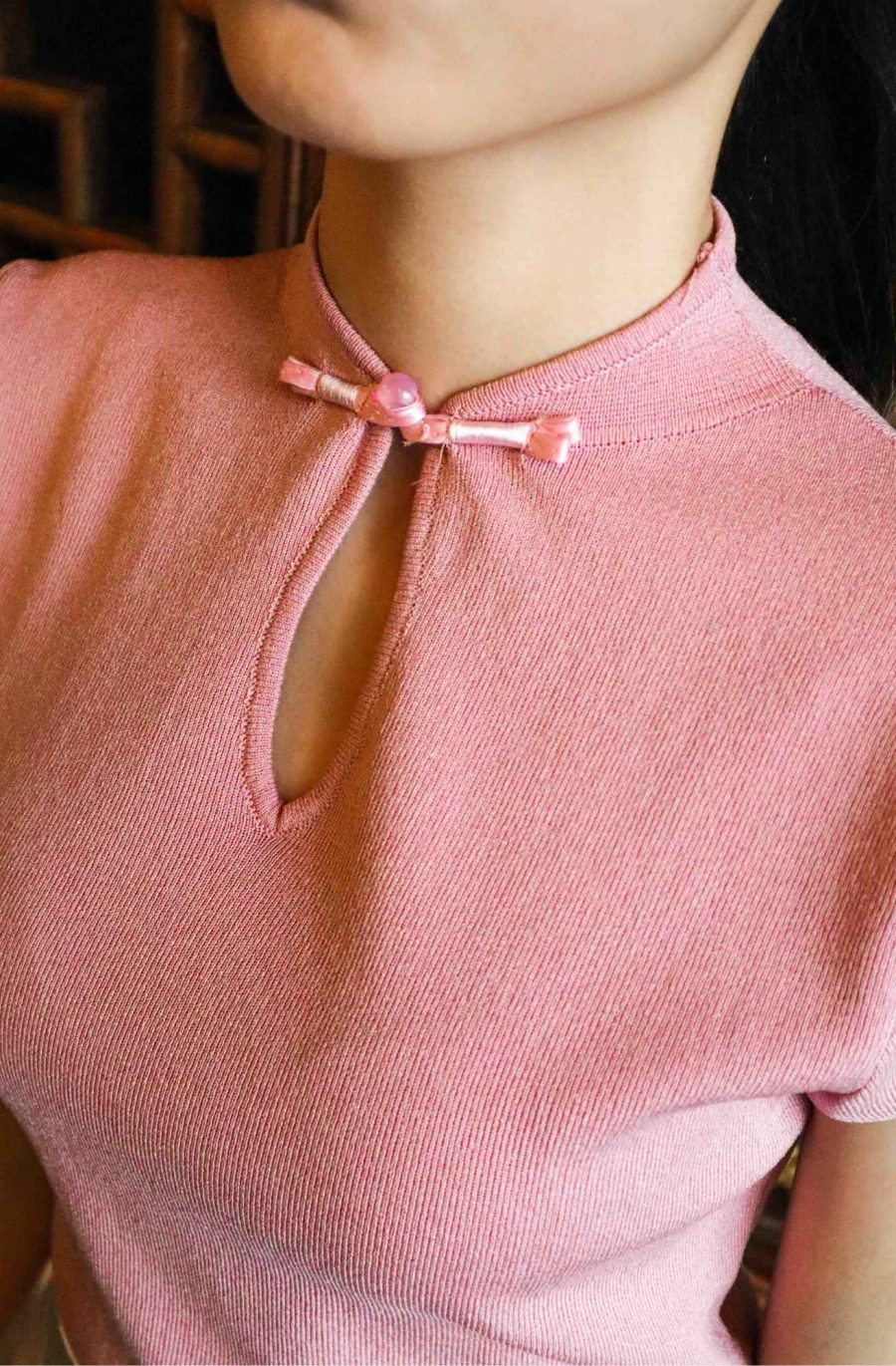 Knit Cheongsam Top (Long) - Image 6