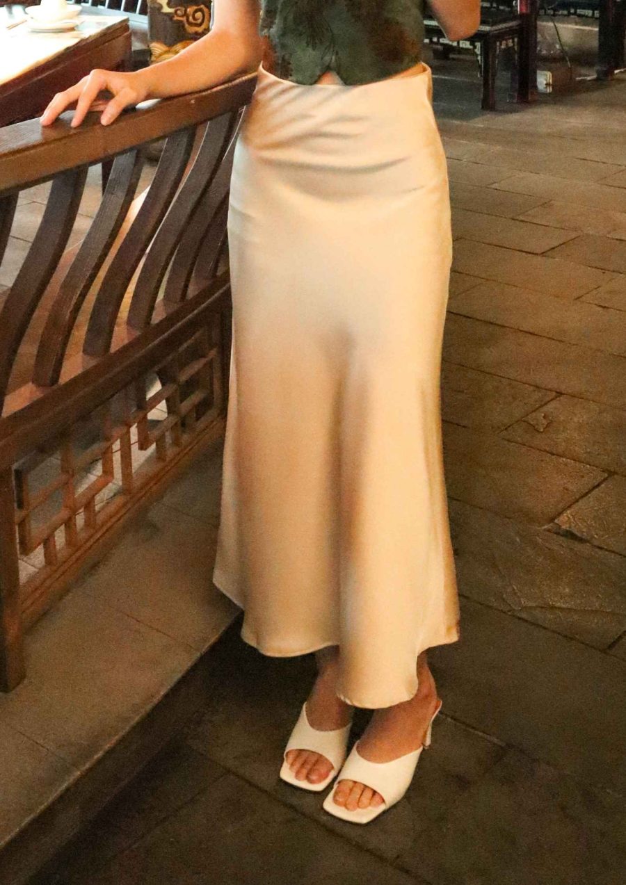 HIGH WAIST SILK MERMAID SKIRT