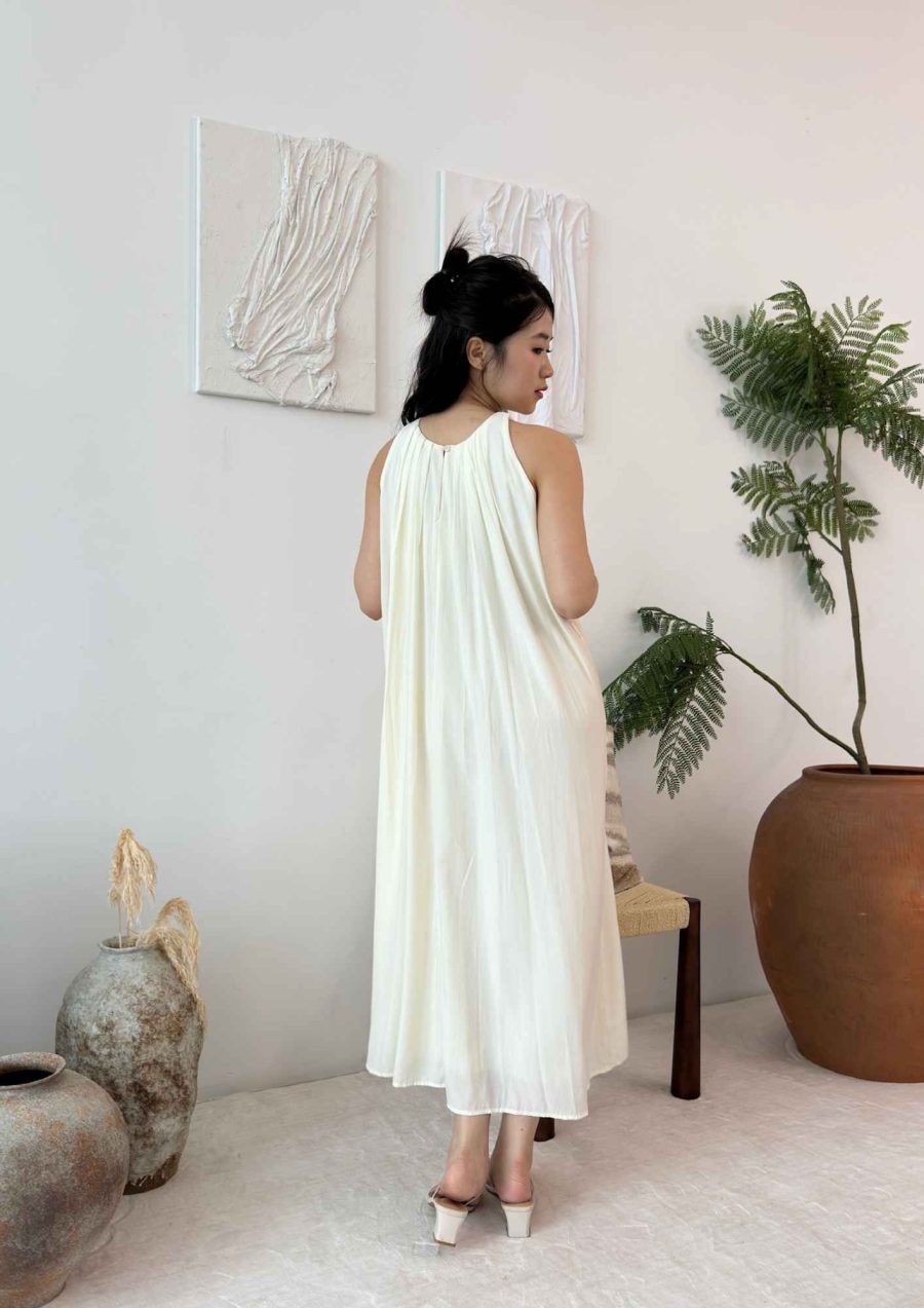 Front Tie Pleated Dress - Image 2