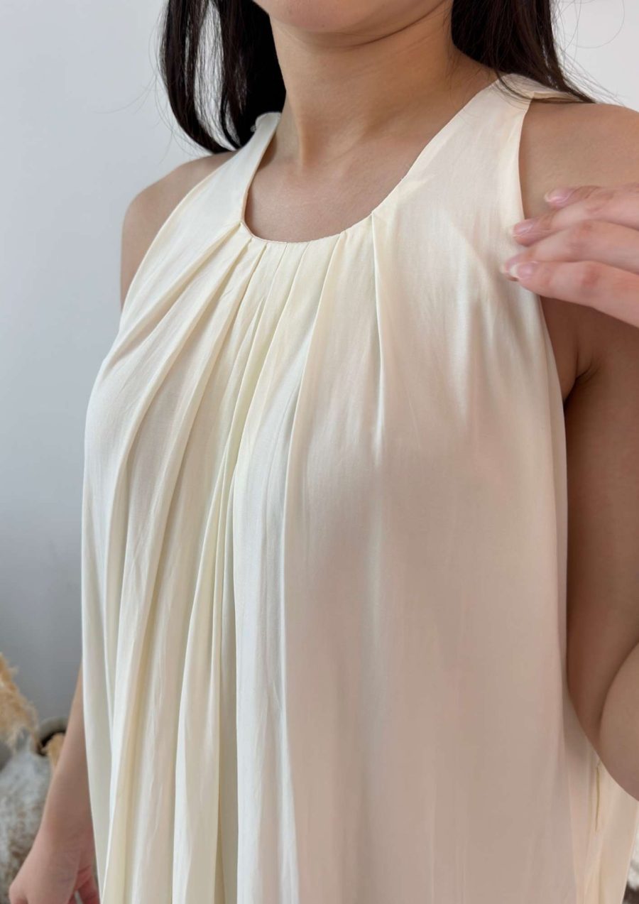 Front Tie Pleated Dress - Image 3