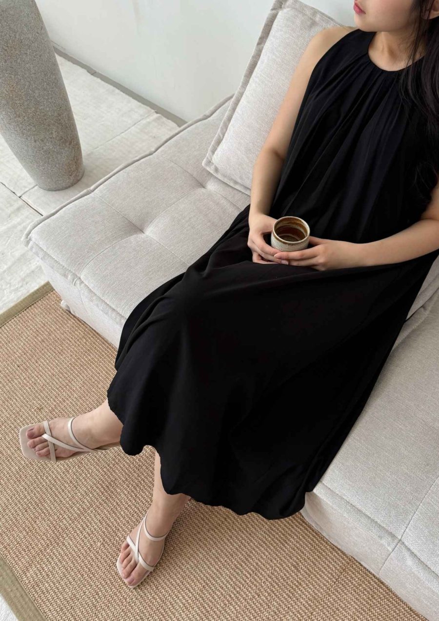 Front Tie Pleated Dress - Image 5