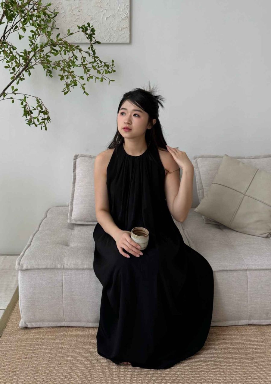 Front Tie Pleated Dress - Image 4