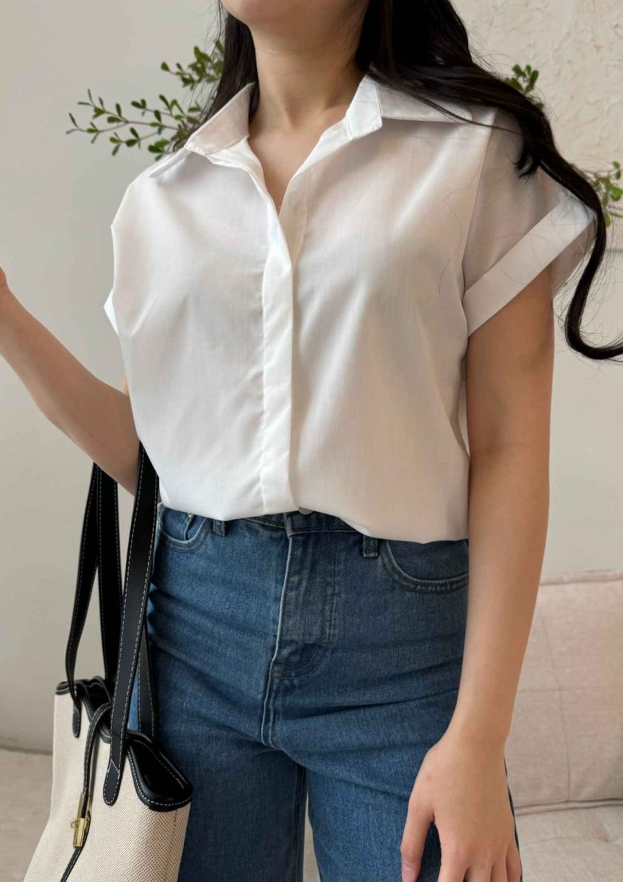 Batwing Sleeve with Collar - Image 2