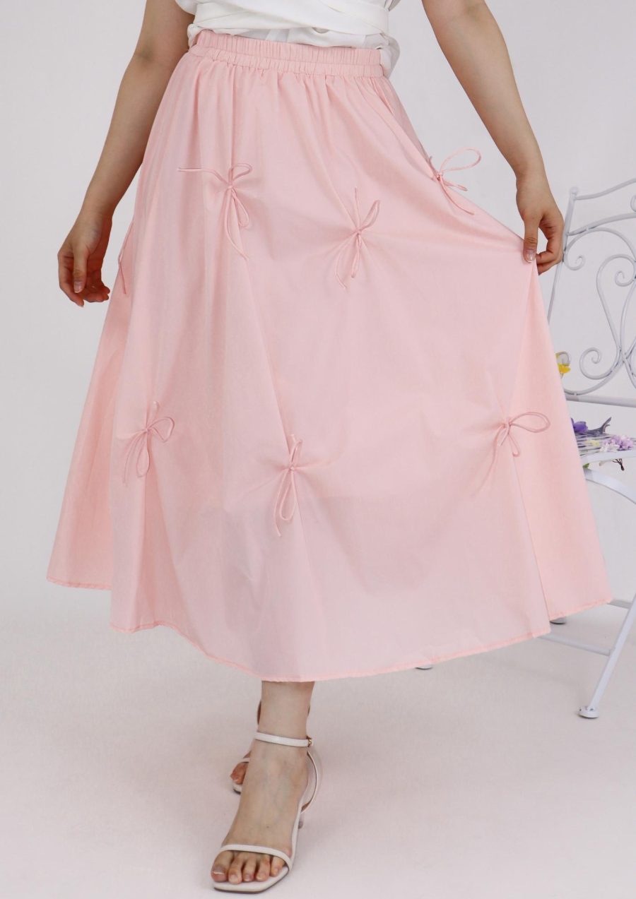 Allover Ribbons Maxi Skirt