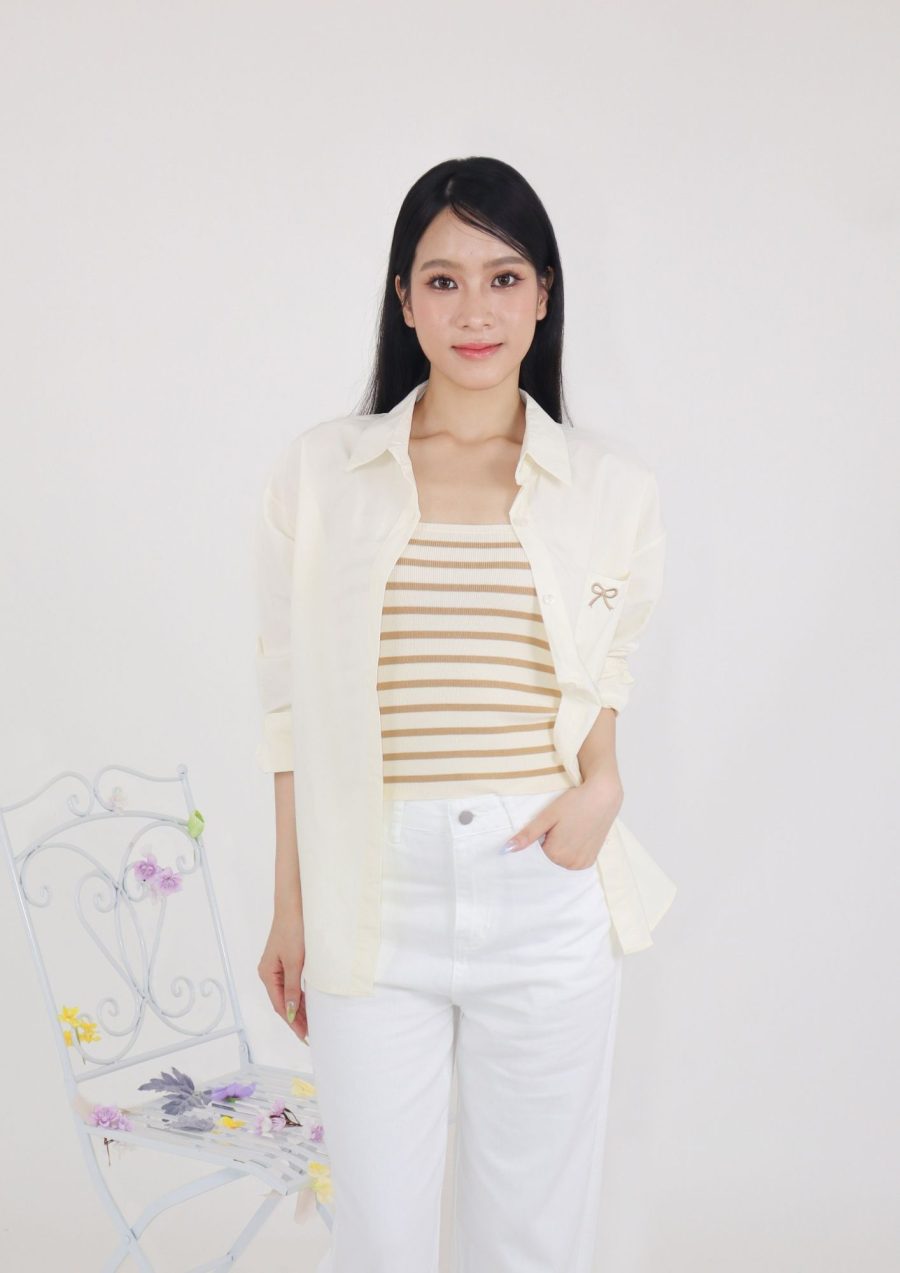 Front Pocket Ribbon Shirts