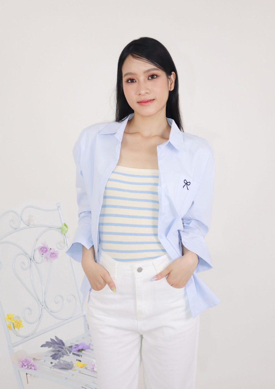 Front Pocket Ribbon Shirts