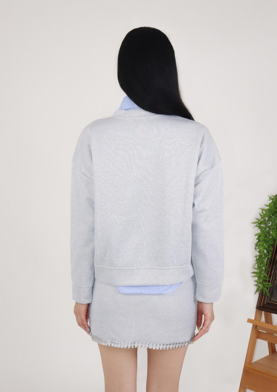 Bow Sweatshirt Sets with Inner Shirt - Image 3