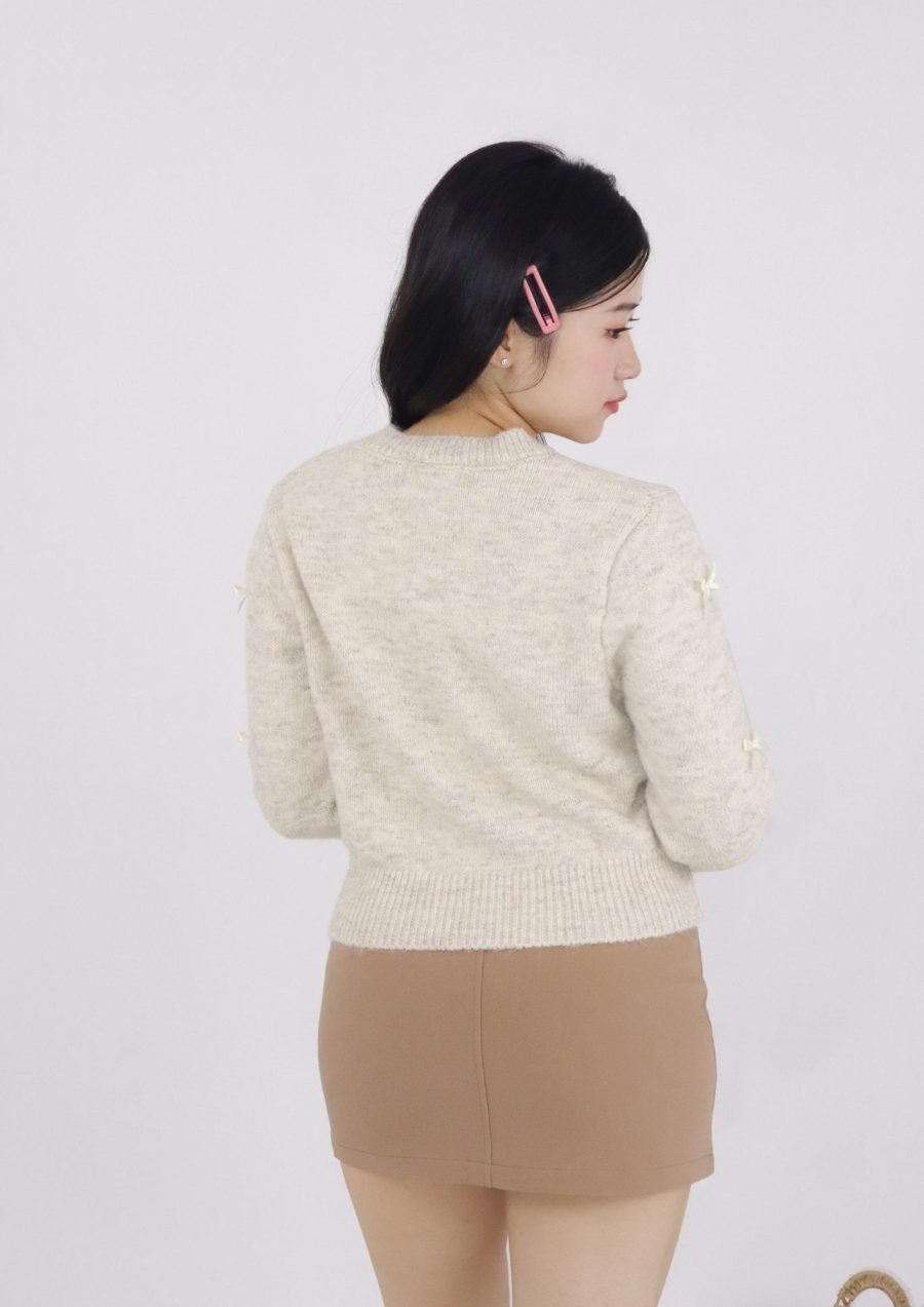 Ribbons Cardigan w White Buttons - Image 3