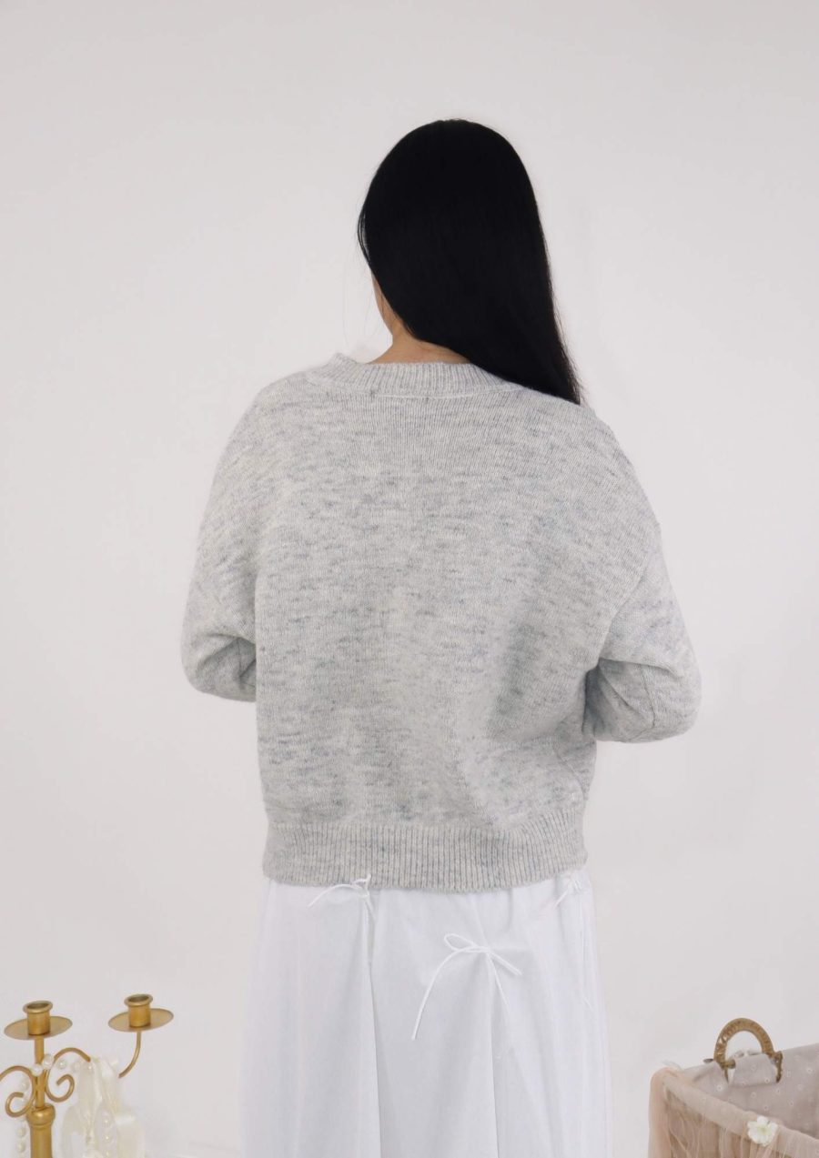 Ribbons Cardigan w White Buttons - Image 3