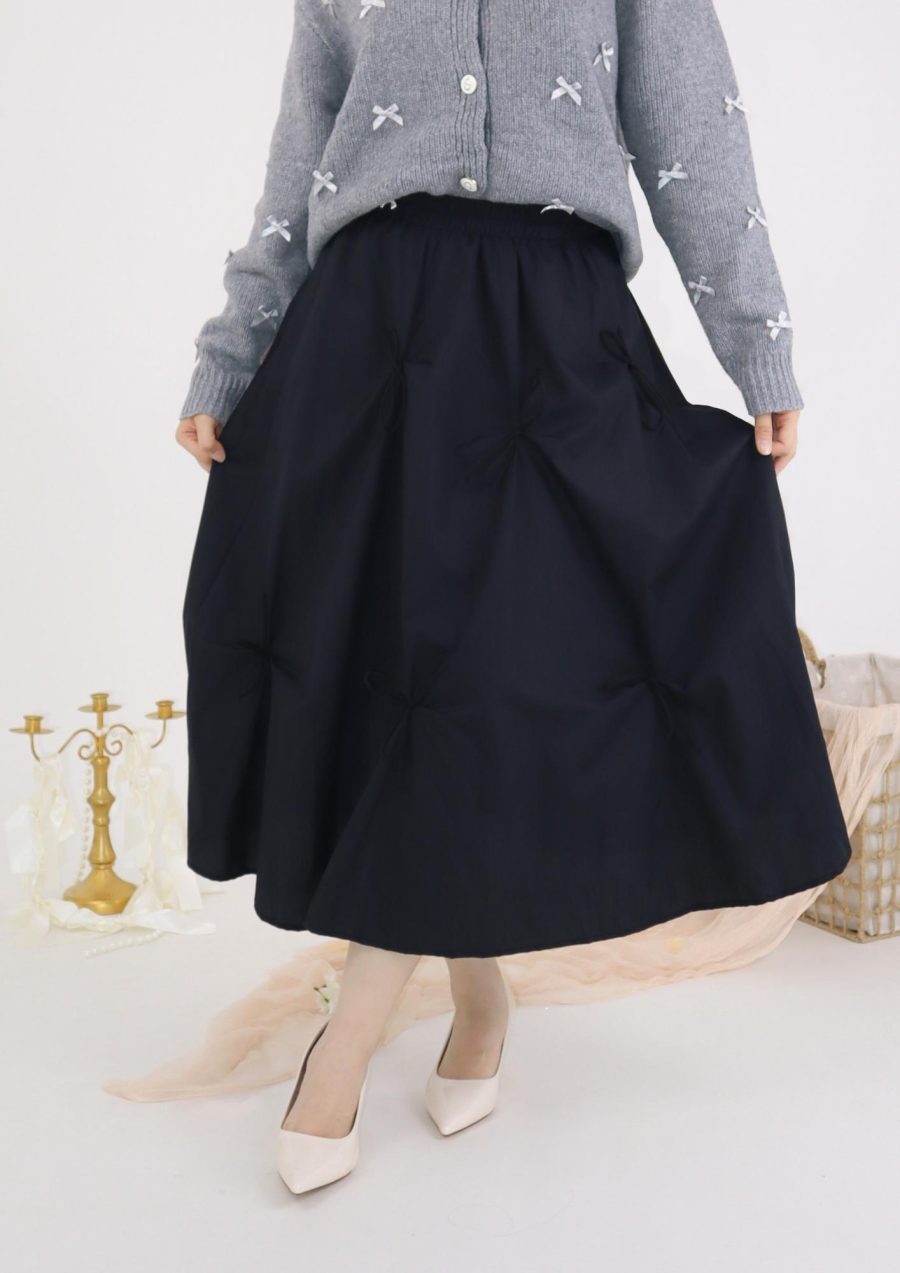 Allover Ribbons Maxi Skirt