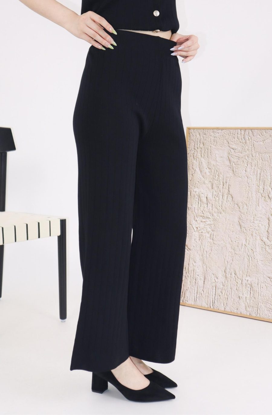 Rib-Knit Sets w Gold Buttons - Image 12