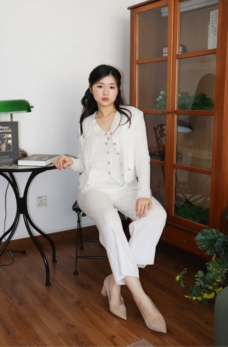 Rib-Knit Sets w Gold Buttons - Image 14