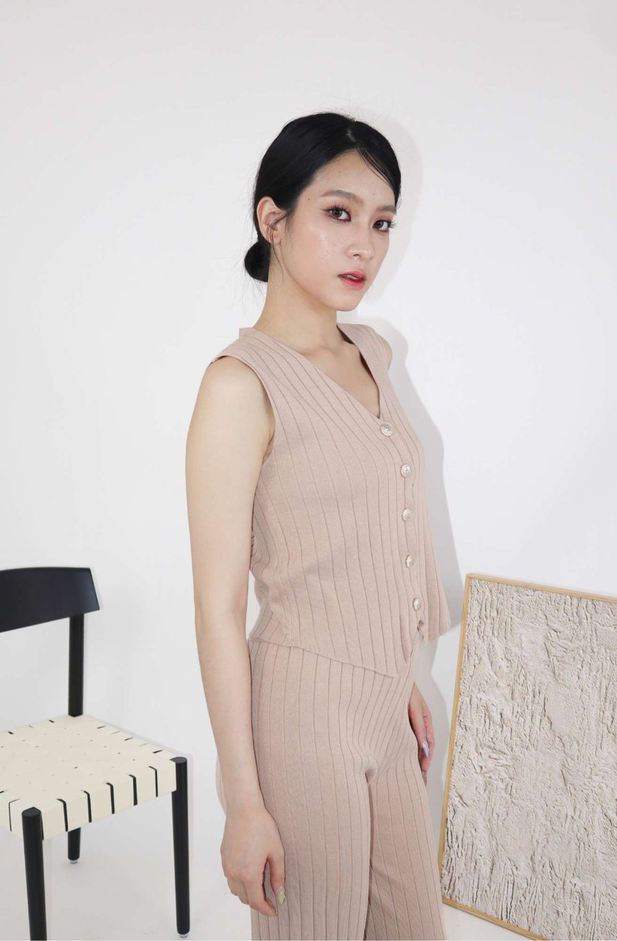 Rib-Knit Sets w Gold Buttons - Image 8