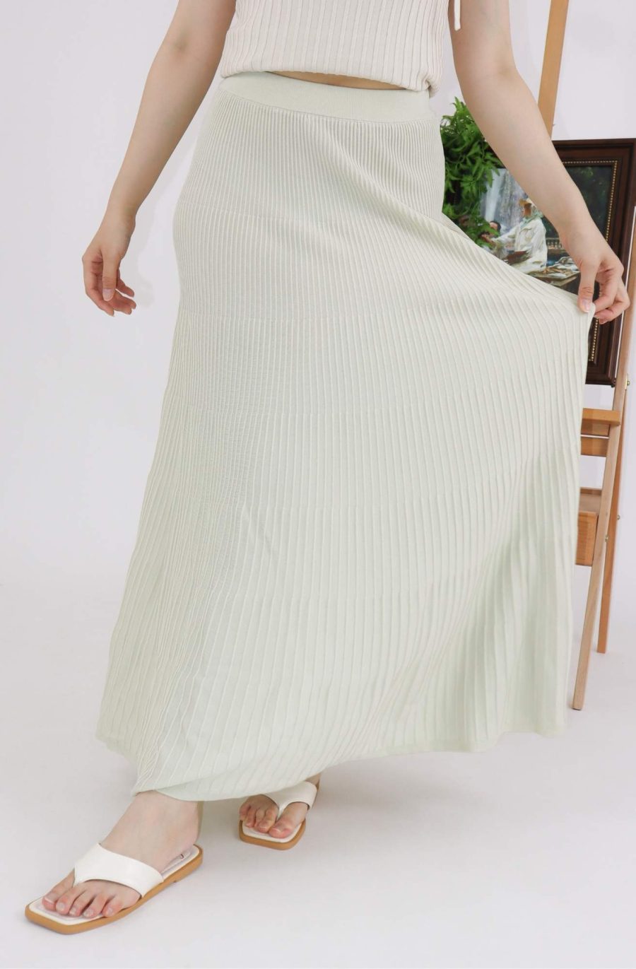 Rib-Knit Maxi Skirt - Image 2