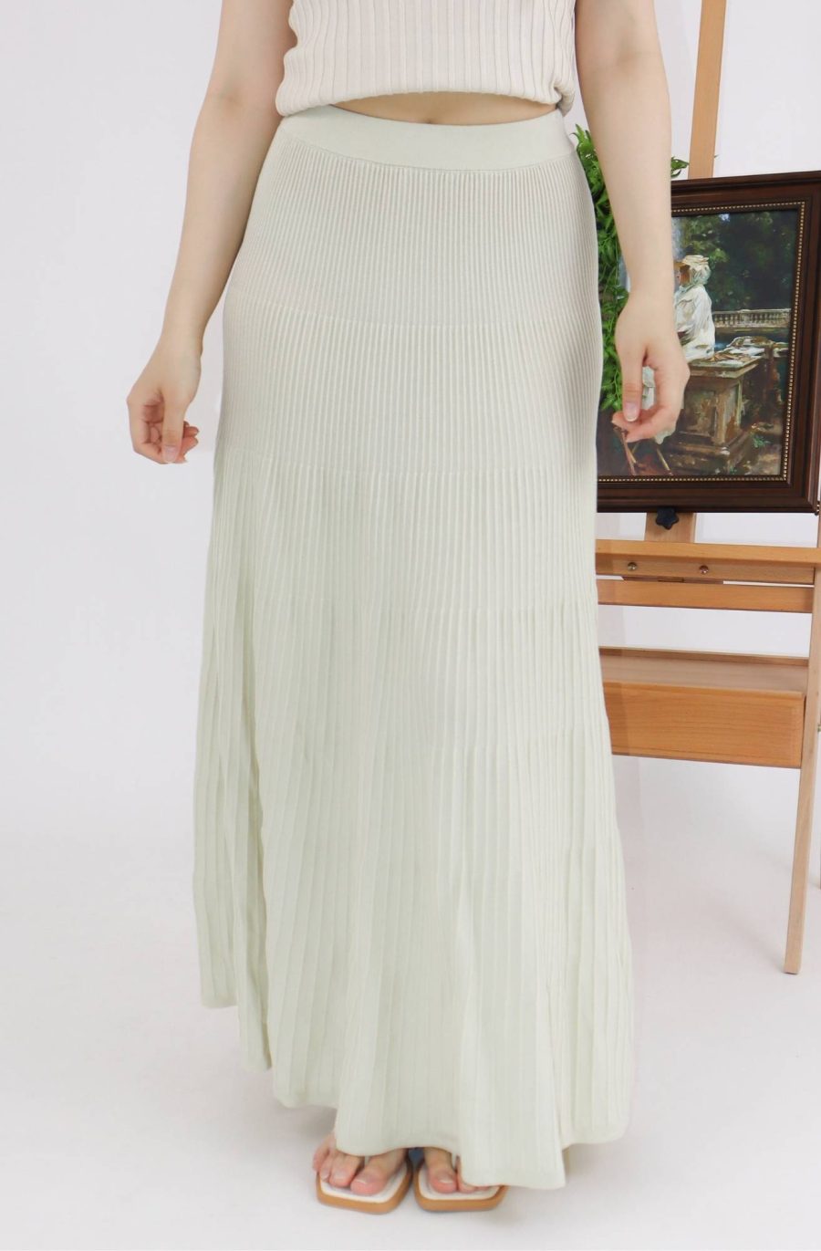 Rib-Knit Maxi Skirt