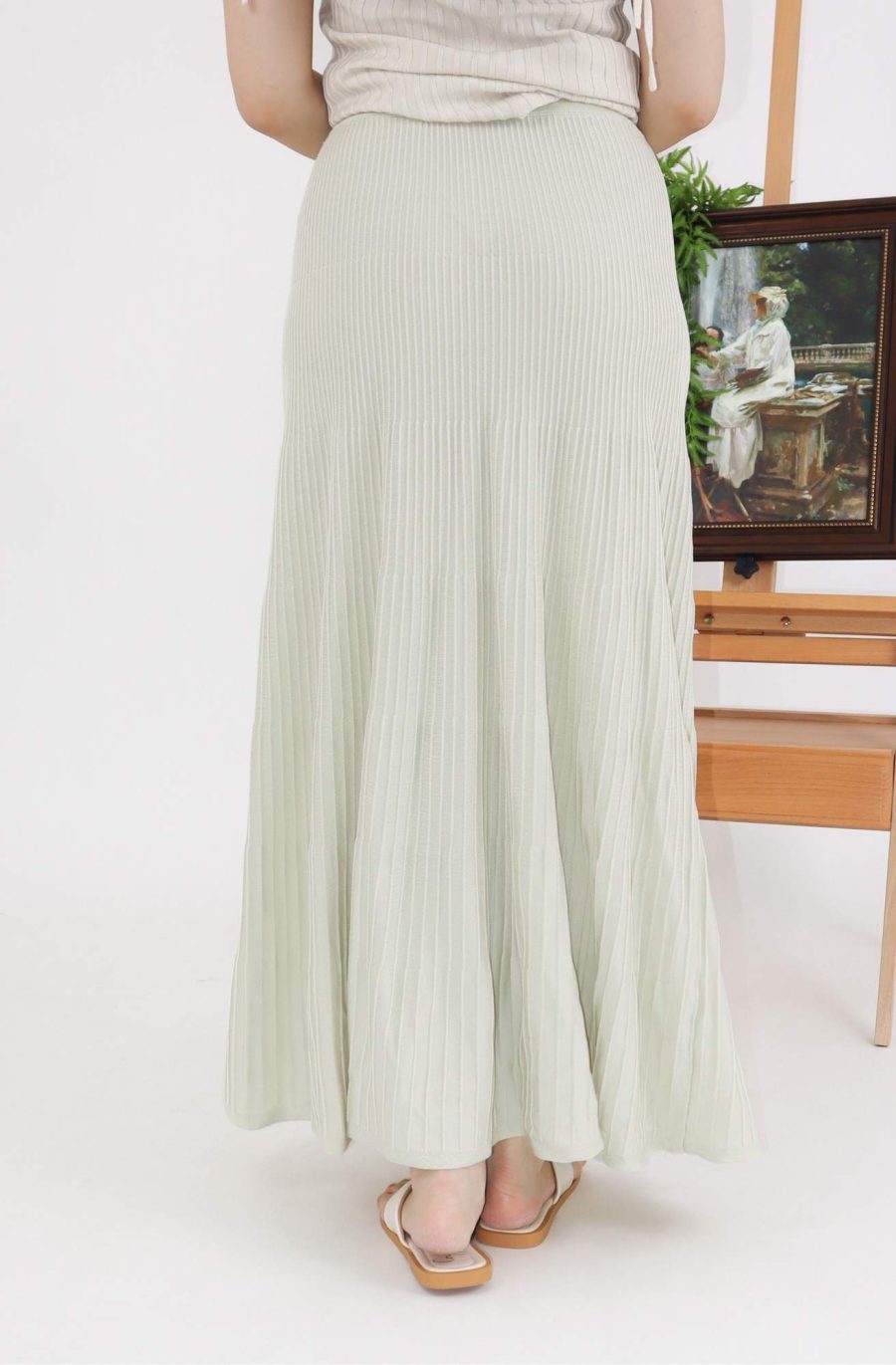 Rib-Knit Maxi Skirt - Image 3