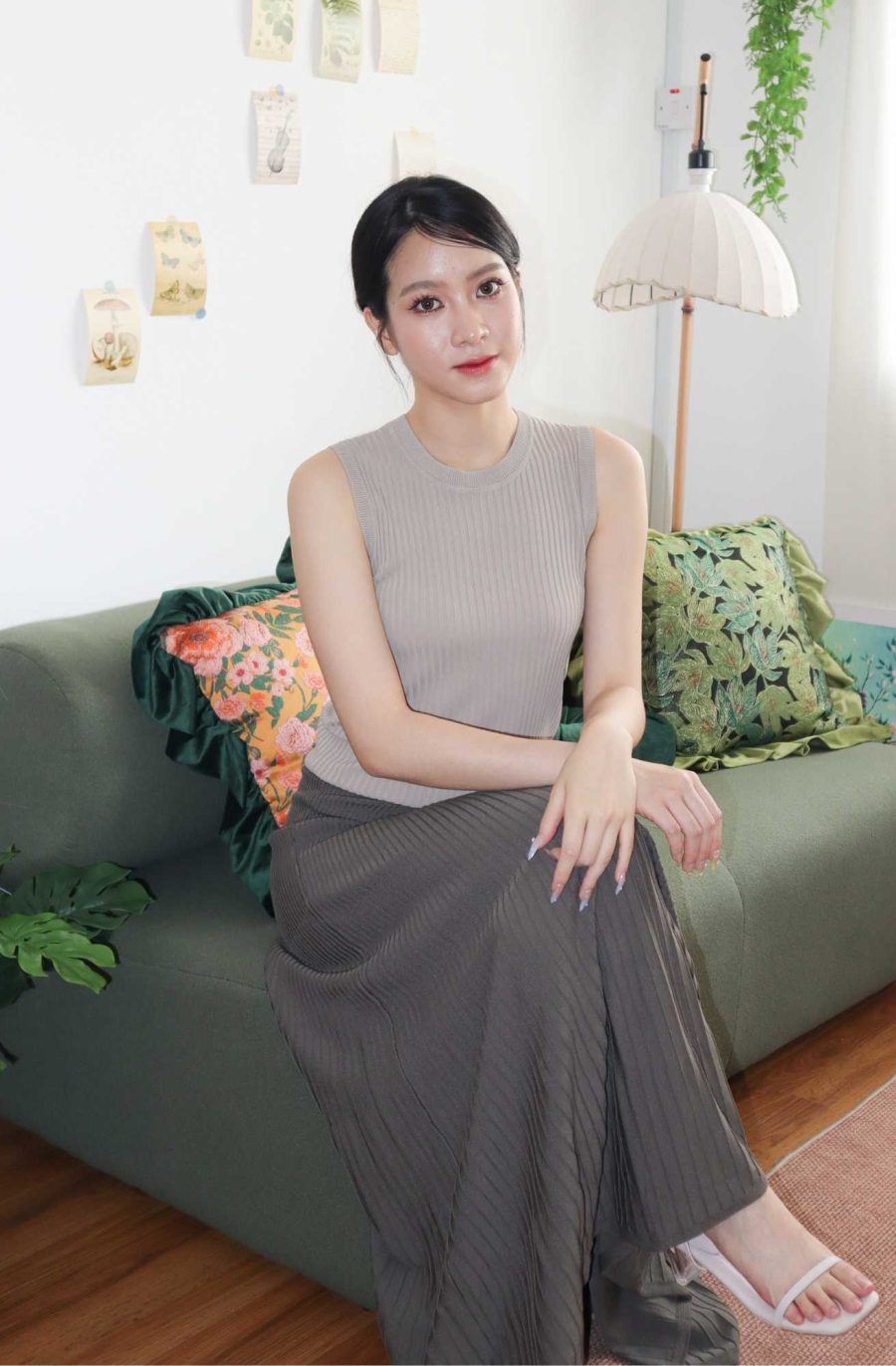 Rib-Knit Sleeveless Top - Image 5