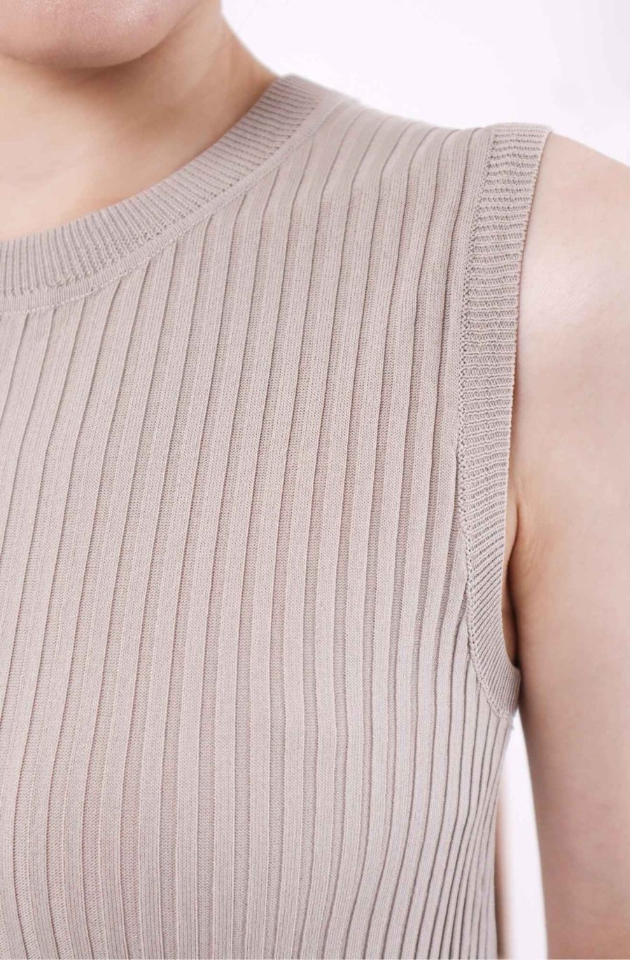 Rib-Knit Sleeveless Top - Image 4