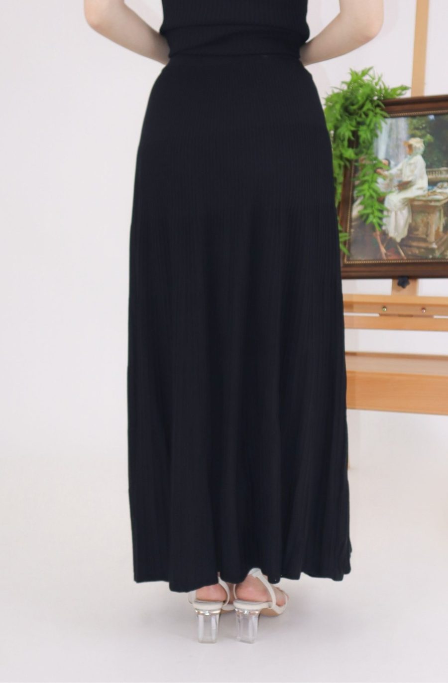 Rib-Knit Maxi Skirt - Image 3