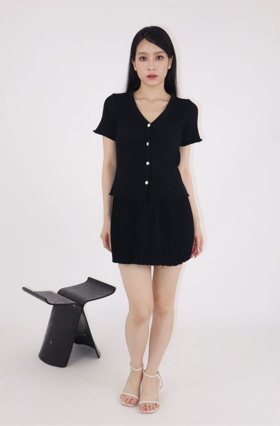 Rib-Knit Top w Skirt Sets