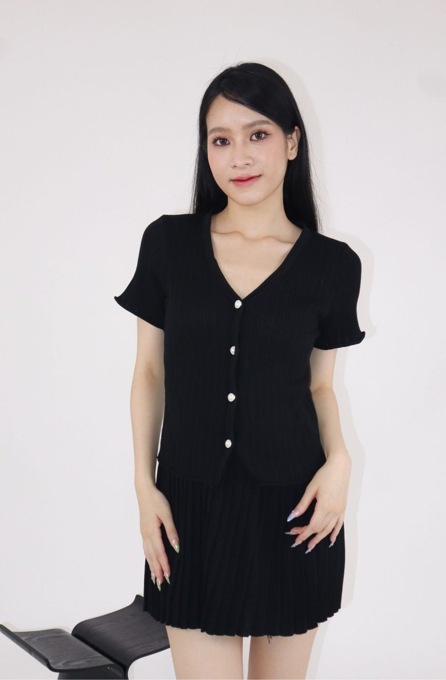 Rib-Knit Top w Skirt Sets - Image 2