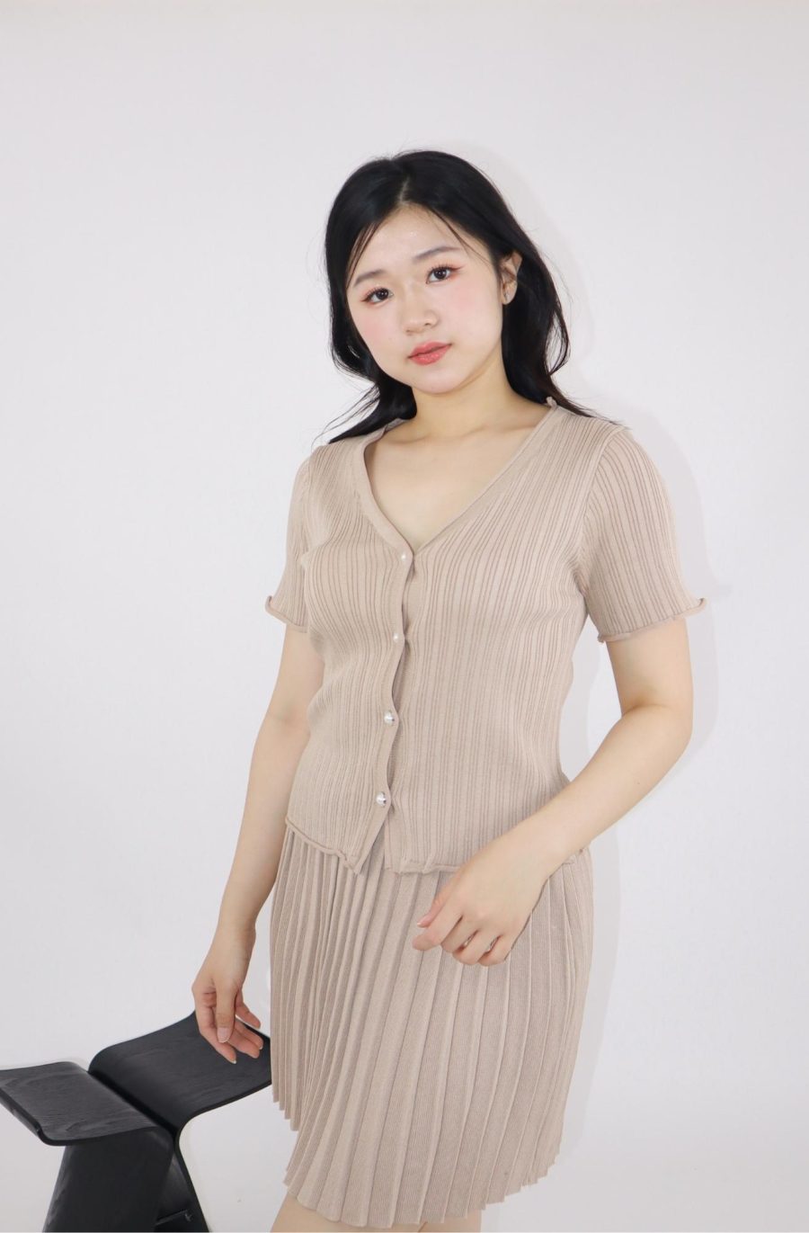 Rib-Knit Top w Skirt Sets - Image 3