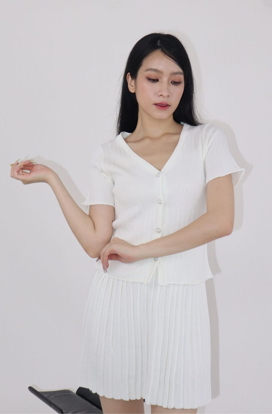 Rib-Knit Top w Skirt Sets - Image 2