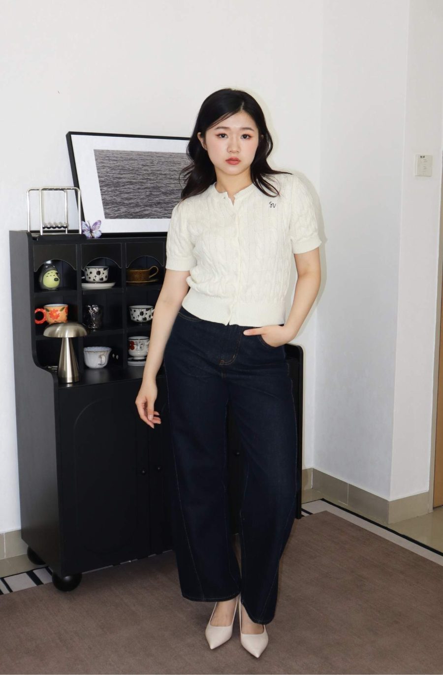 Button Down Cable Knit Top - Image 6