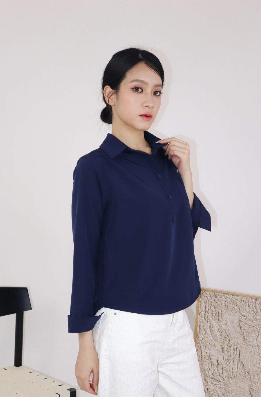 Front Pocket Collar Shirt - Image 2