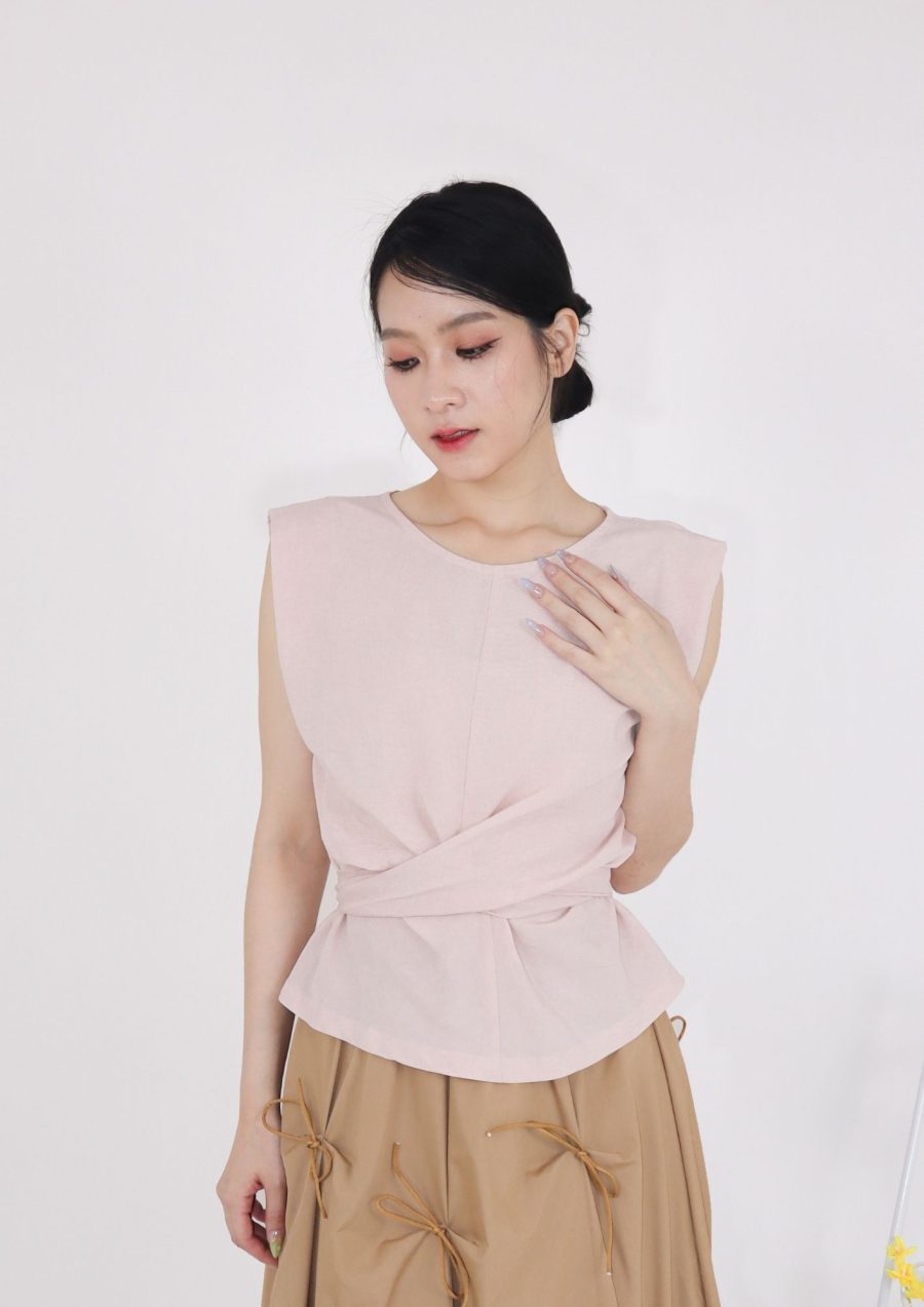 Front Criss Cross Back Tie Top