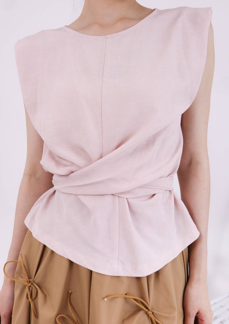 Front Criss Cross Back Tie Top - Image 4