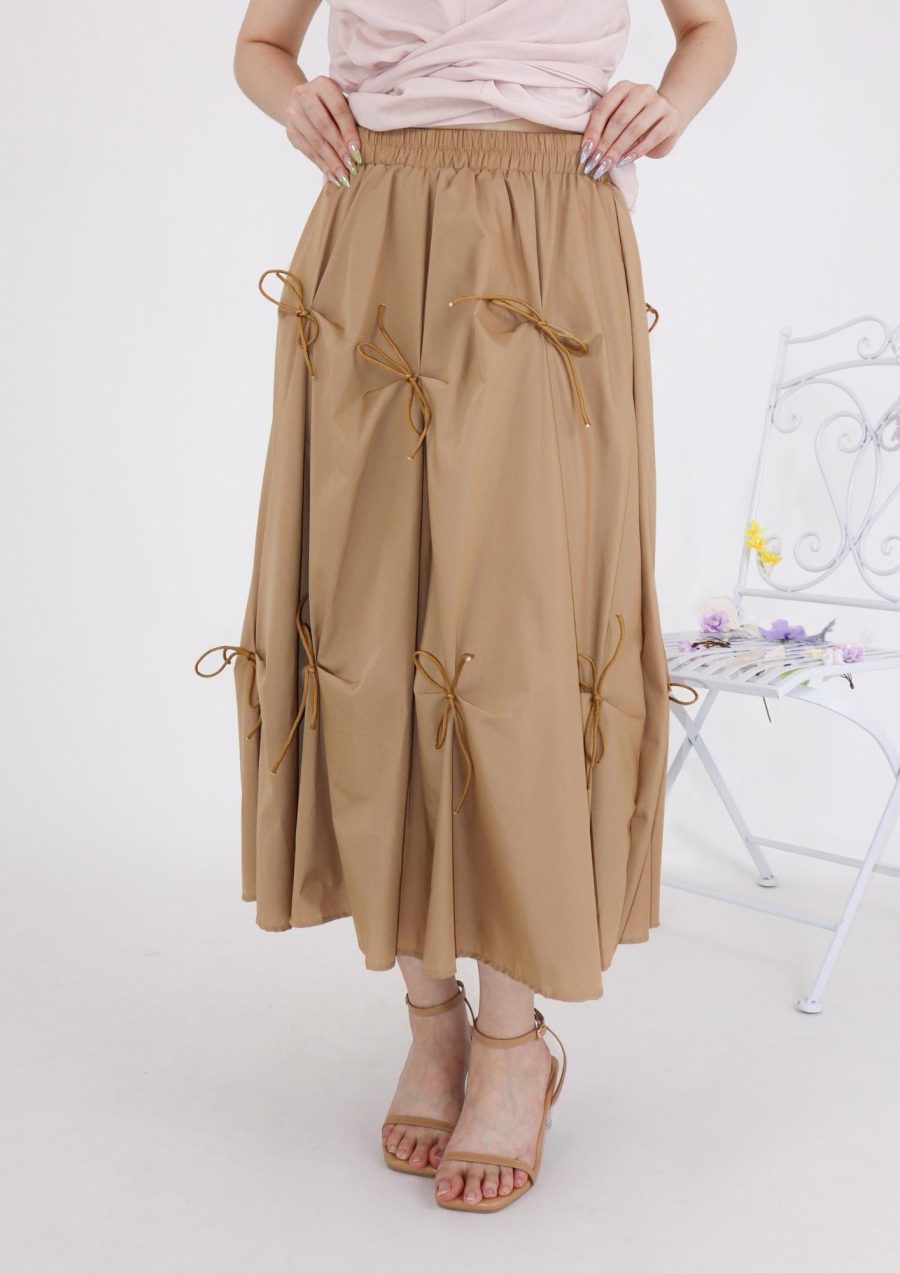 Allover Ribbons Maxi Skirt