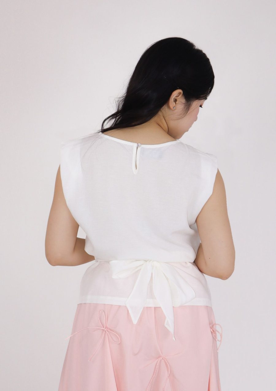 Front Criss Cross Back Tie Top - Image 3