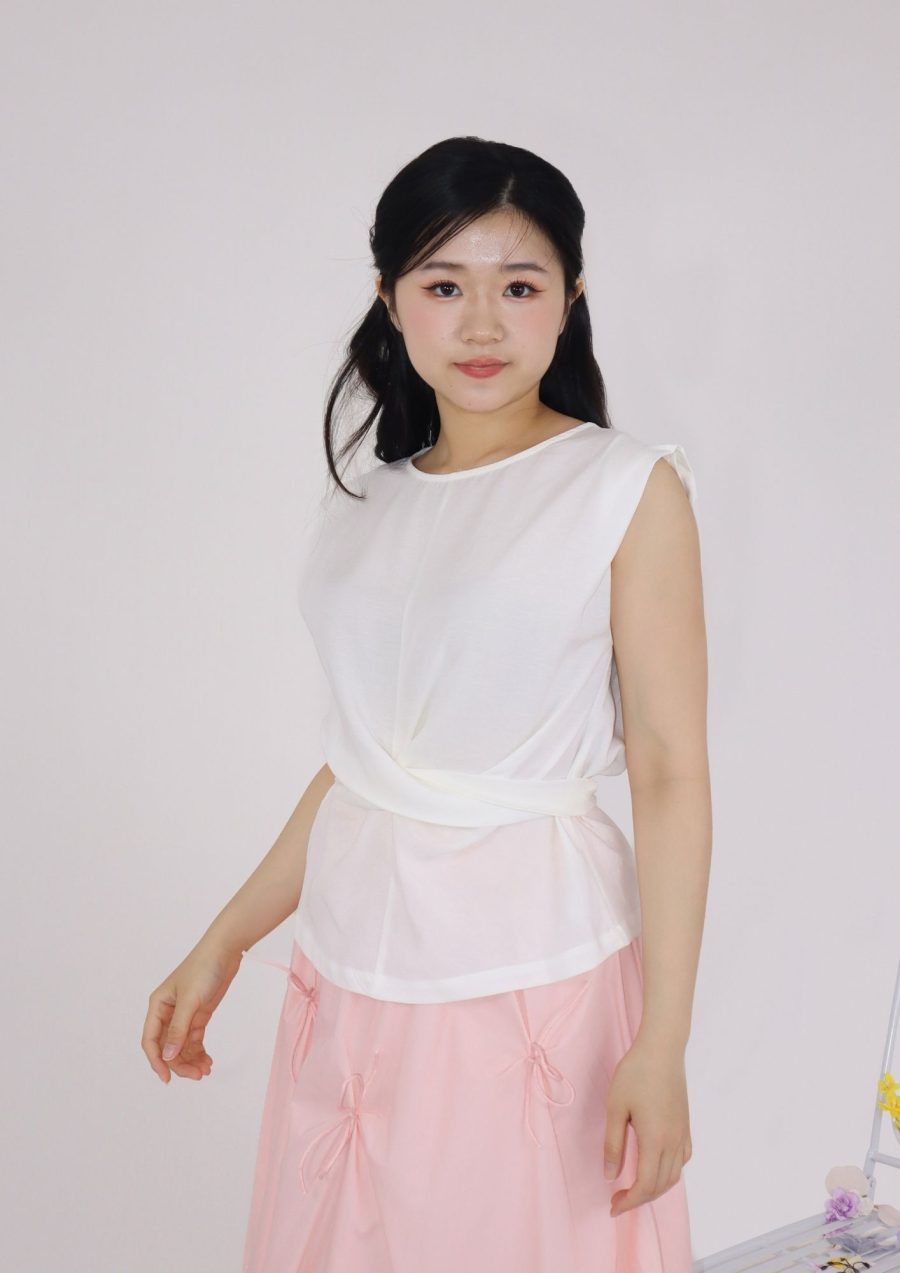 Front Criss Cross Back Tie Top - Image 2